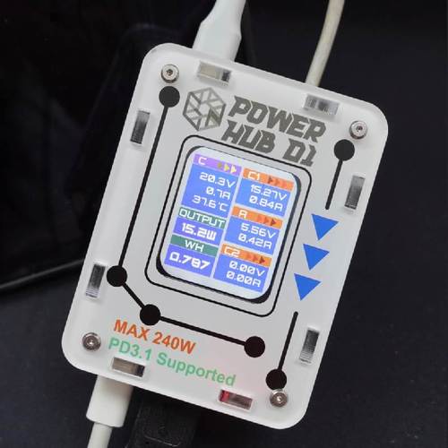 多口快充器PD3.1 DC输入转1+2路独立快充 ESP32+IP6557+双SW3526