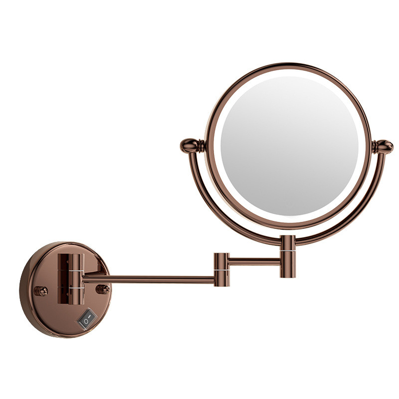 厂家直销浴室折叠伸缩化妆镜带灯酒店梳妆镜led工程壁挂美容镜子