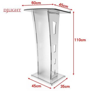 亚克力透明演讲台会议主持台发言台发光泊车台磨砂接待台迎宾台