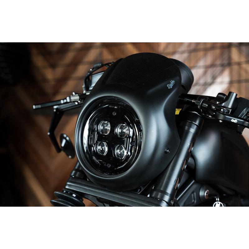 适用本田CM500 CM300 Rebel车头前挡风复古大灯罩 风挡猪头复古罩