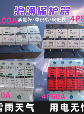 光伏电涌保护器4p40A60A80A100A防雷器防雷模避雷浪涌保护器