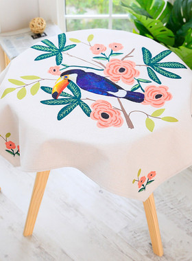 墨绿色美式复古加厚轻奢欧式餐桌布长方形茶几防水桌布华高档台布