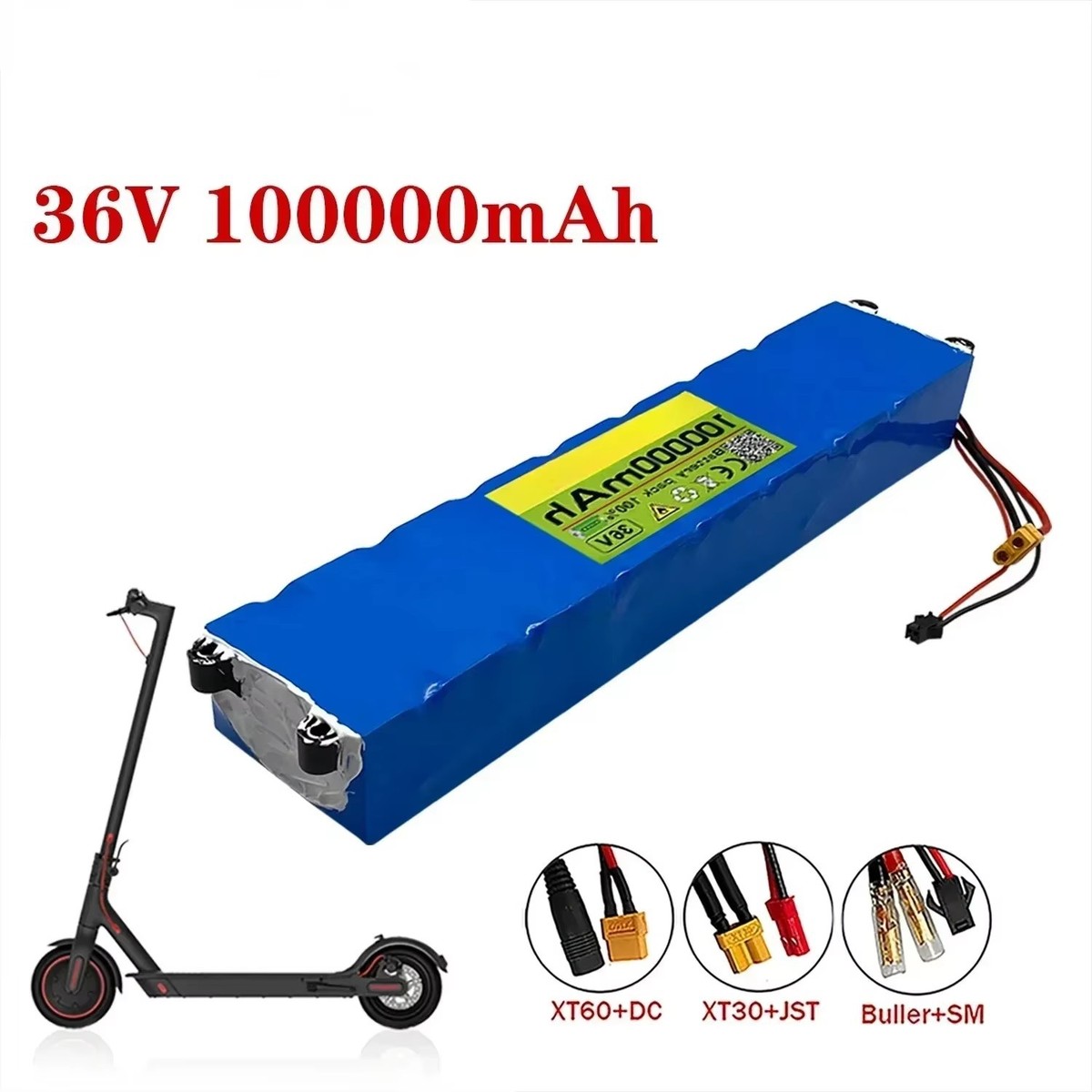 10S3P 36V 100000mAh 18650锂电池适配M365电动滑板车用电池