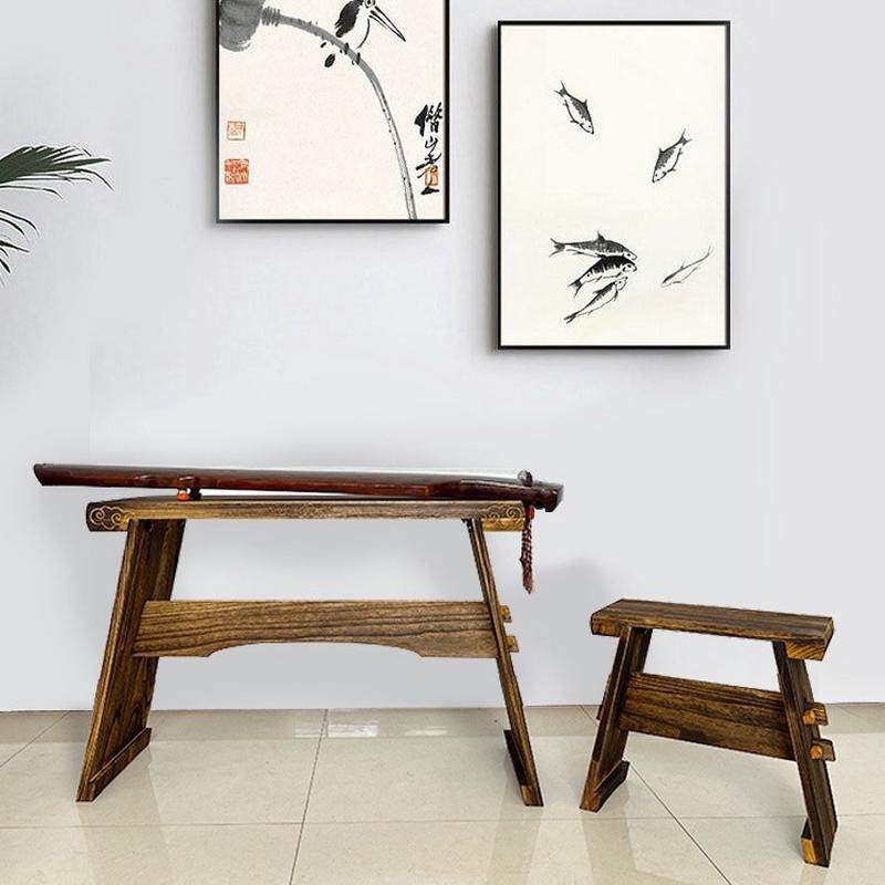 新中式仿古烧桐木琴桌共鸣箱桌子凳桐木古琴可拆卸便携式古琴桌椅