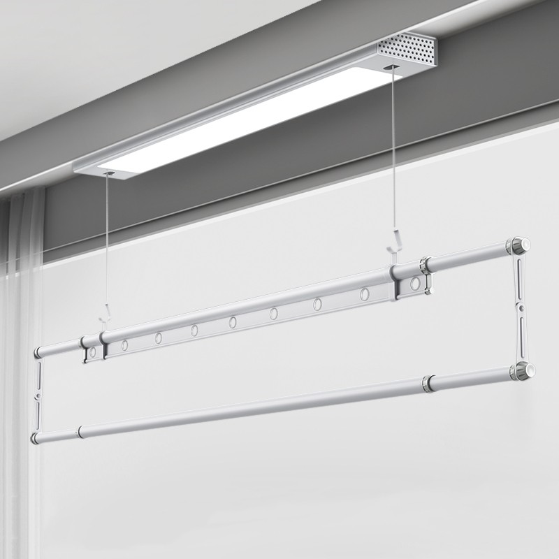 热销6yk电动晾衣架单杆式小户型遥控自动伸缩升降智能阳台家用迷