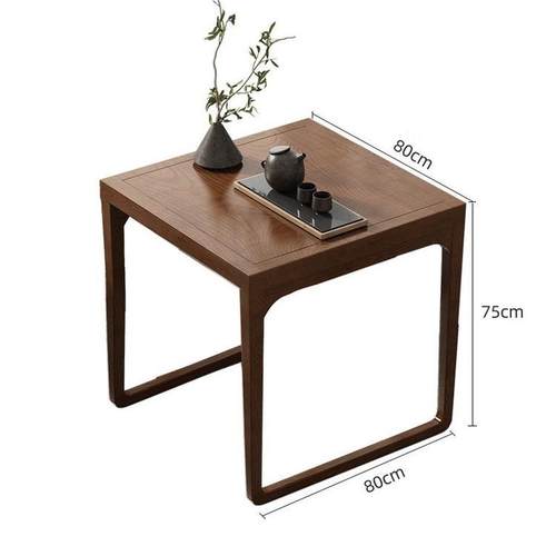 新中式茶台套装茶桌椅组合实木小户型家用阳台现代简约小方桌茶几