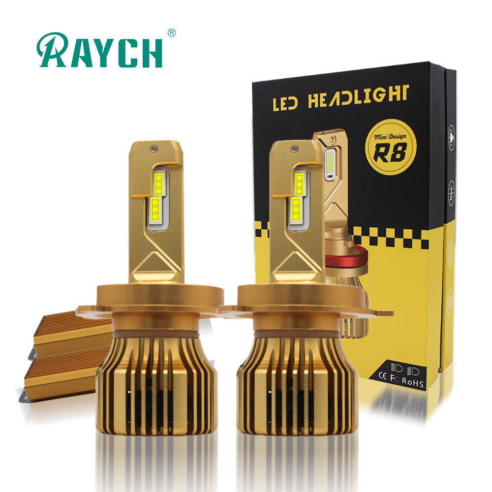 R8U9大功率前大灯55W解码小体积易安装跨境电商H4H11LED灯