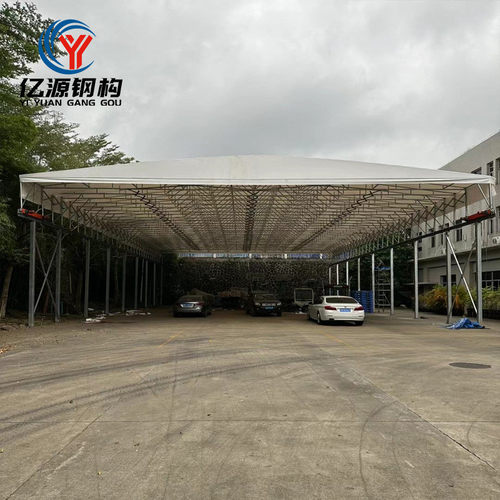 厂家直销工厂通道电动雨棚泳池电动推拉蓬篮球场仓储场电动遮阳篷