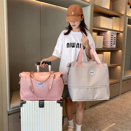 可折叠旅行包女扩容大容量行李包短途出差轻便手提防水衣物收纳袋
