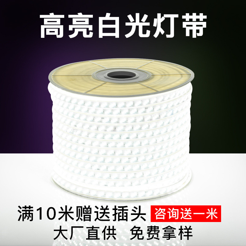 灯带led灯带客厅家用超亮光带3030灯条户外防水180珠线灯220v