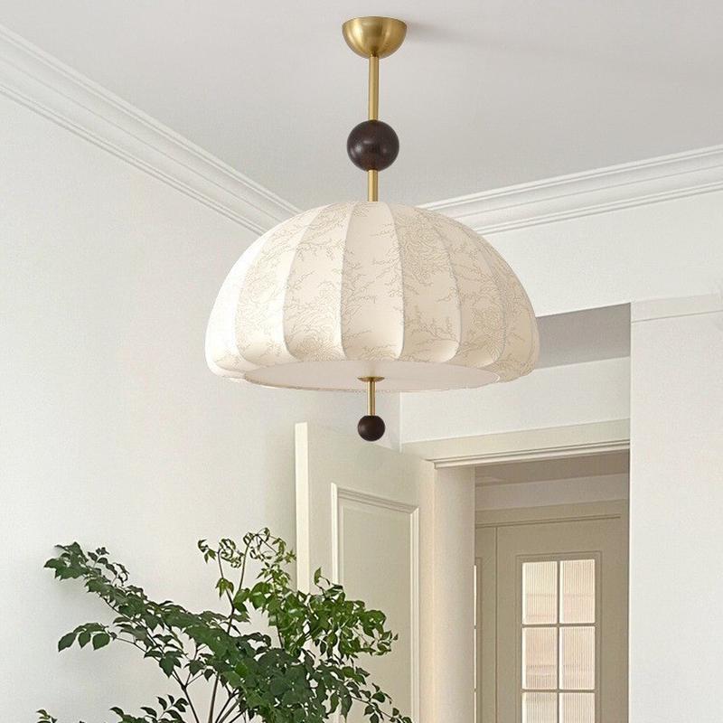 热销法式中古风卧室布艺花纹吊灯南洋风创意复古书房餐厅创意客厅