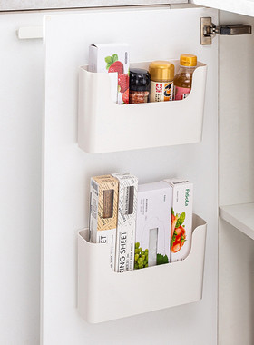 9wor厨房柜门收纳盒橱柜门后置物架挂墙墙上长型收纳架窄壁挂整