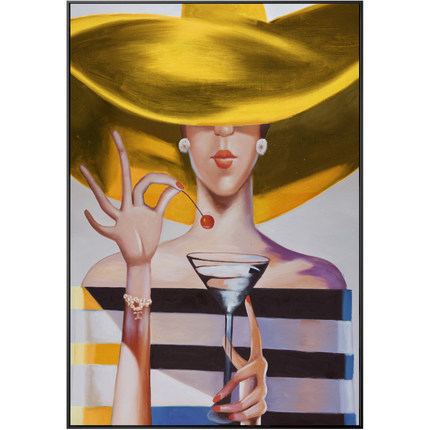 抽象餐厅装饰画挂画饭厅后现代简约人物酒杯厨房客厅玄关过道墙画