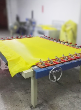 热销工厂拉网龙安1215l丝印供应机气动拉网器械式绷网机丝网张网