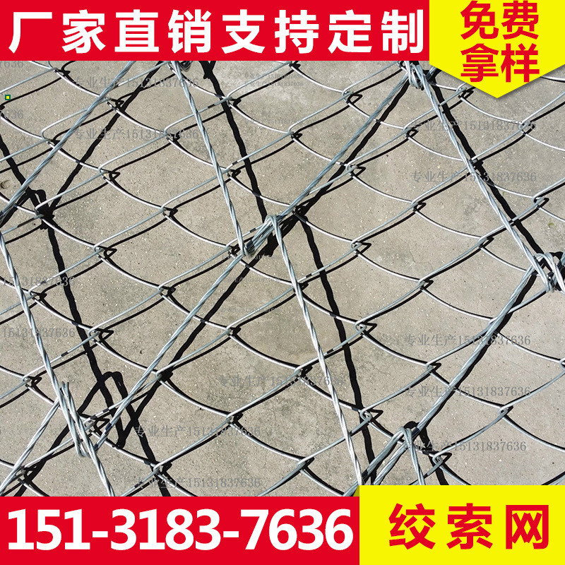 供应被动防护网工地防坠安全网护坡网GSS2A河道边坡钢丝防护网