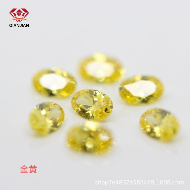 彩色锆石10-16mm等级AAA蛋形3A氧化锆裸石批发微镶CZ源头工厂批发