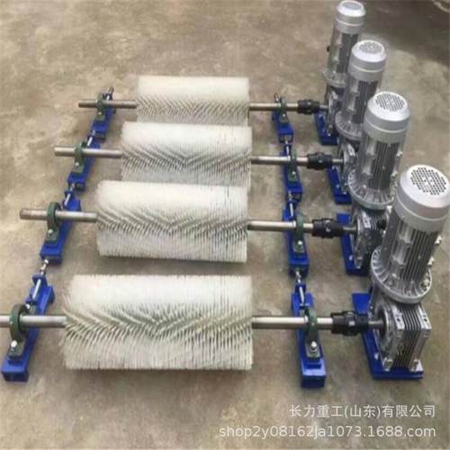 热销济宁长力ayxq-b1000电动传送带调节尼龙滚刷清扫器螺旋式自动