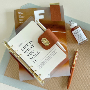 透明笔记本本子高颜值活页本商务工作存钱记事本手账本日记本