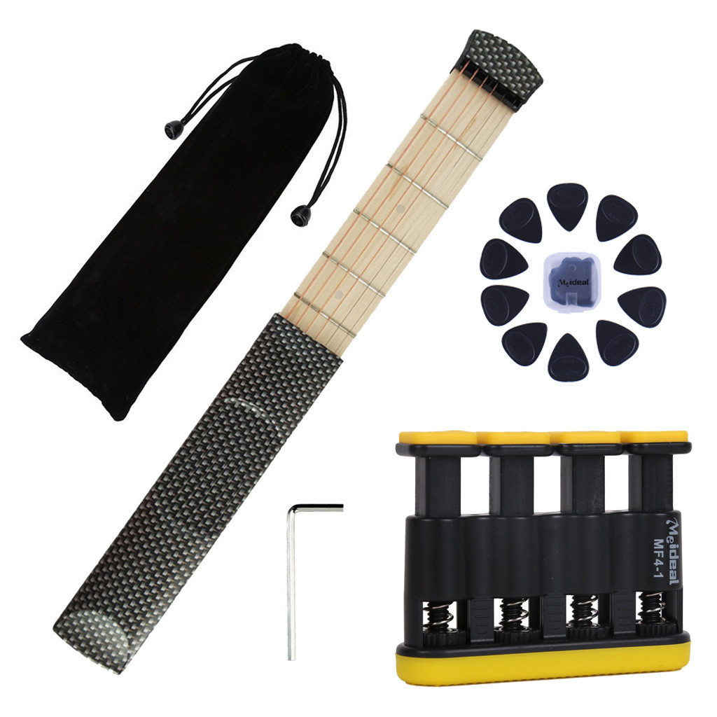 6品口袋吉他右手美妙拨片黑色手指训练器MF4-1