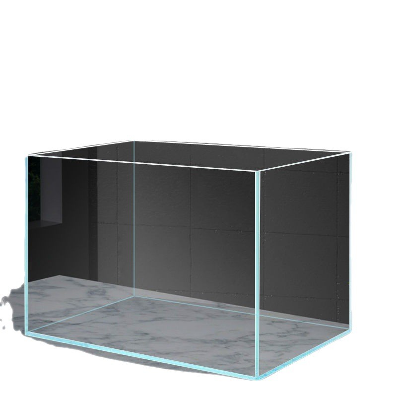 热销溪流金晶玻璃鱼缸大中小型长方形超白缸造景金鱼客厅乌龟