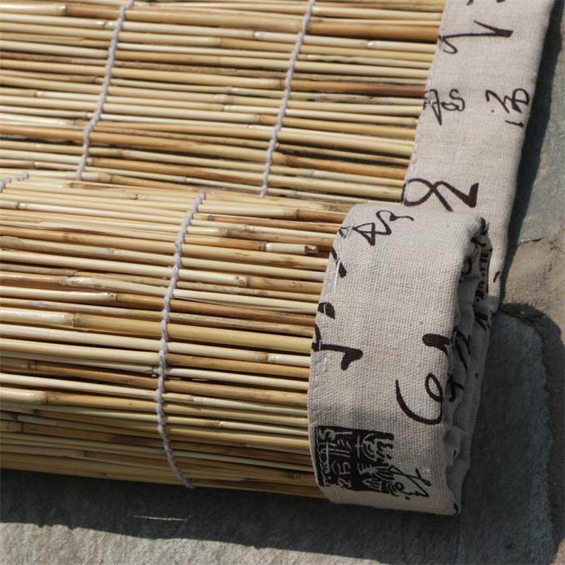 草编芦苇帘子复古窗帘隔断遮阳遮光草帘子墙面装饰芦苇帘竹辞之言
