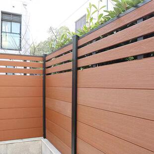 定制塑木围栏栅栏户外花园庭院围墙护栏小院栏杆防腐木露台木塑子