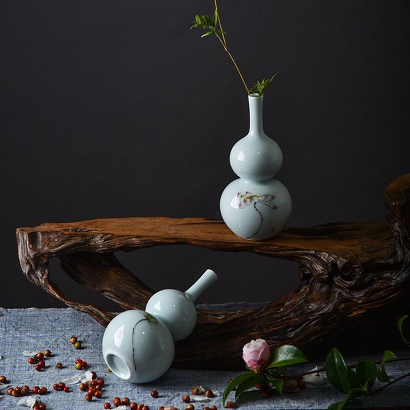 葫芦瓶陶瓷手绘景德镇花瓶器摆件花插多肉创意工艺品工厂代发