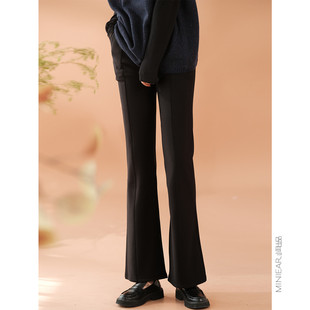 小耳出品【时尚宣言】裤料加绒微喇窄版百搭显瘦