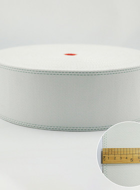 绿边窗帘棉布带挂钩布带条8cm10cm12cm斜纹双面窗帘布带窗帘织带