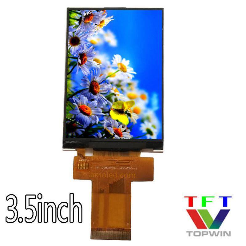 热销3.5英寸液晶显示屏rgb全视角320x480点阵屏topwin全彩色工控