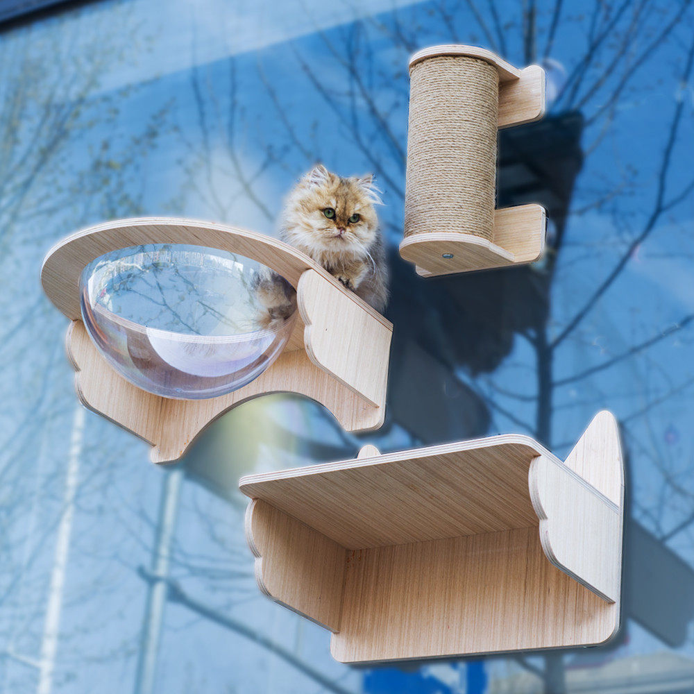 猫爬架墙壁式猫吊床窗户猫窝猫树一体猫抓柱猫跳台阳台玻璃猫玩具,宠物/宠物食品及用品,猫爬架,淘宝优惠券,粉丝福利购,淘宝优惠卷