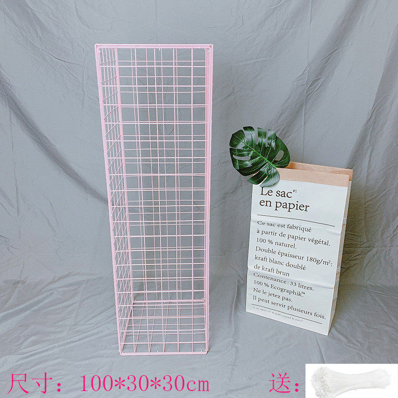 粉色ins网红童装橱窗展示网格仙女少女房间装饰铁艺架子拍摄道具