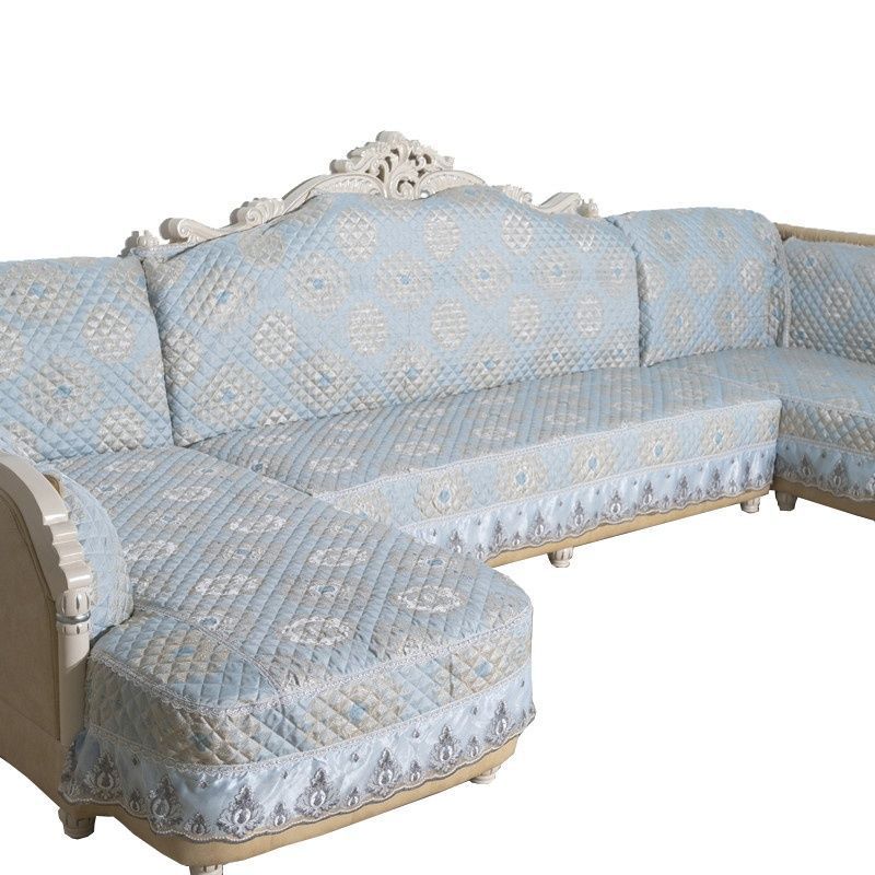 热销y庾1欧式沙发套罩u型靠背巾全包加全包四季通用防滑简欧全盖