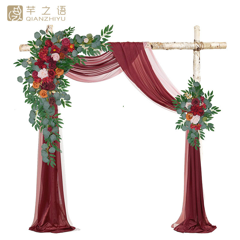 门楣花水牌仿真花婚礼超大拱门花水牌花装饰仿真热销婚庆道具