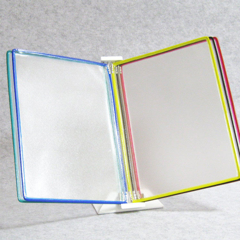 a4桌面台式展示架桌面文件架台式资料架活页翻页文件夹5页