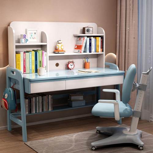 儿童学习桌椅套装升降多功能小学生写字桌家用学习桌子全实木