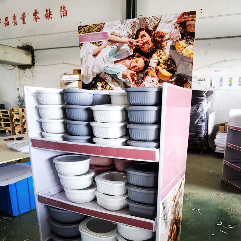 商品展示架定 制纸货架陈列架 商场立式纸简易纸展示盒纸质货架