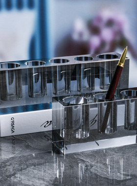 厂家批发软装样板房宾馆酒店现代简约轻奢摆件卫生间洗漱水晶收纳