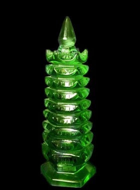 批发红蓝绿白玻璃文昌塔九层工艺品九层文昌塔家居书房办公室摆件