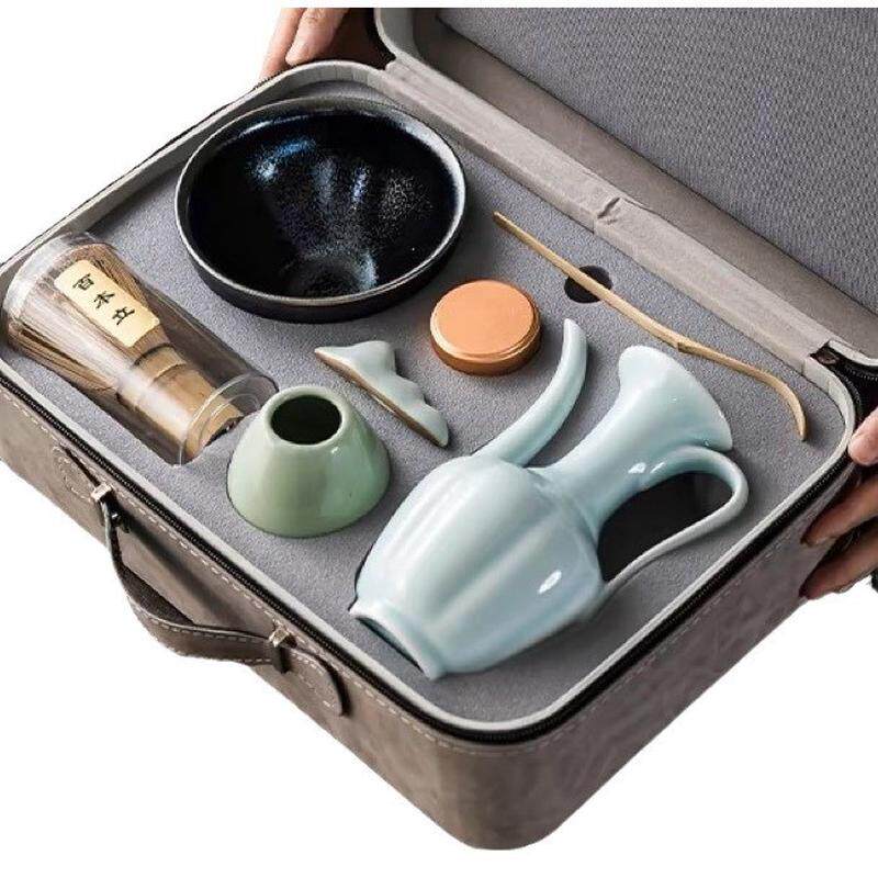 宋代点茶茶具套装抹茶茶筅点茶粉建盏组合立百本全套旅行收纳包