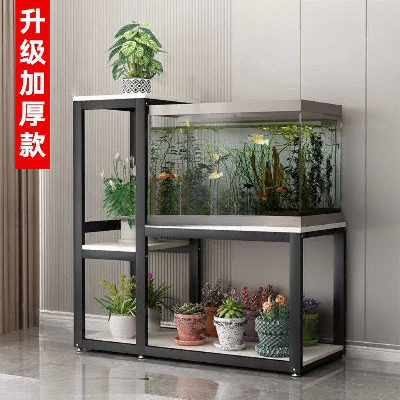热销鱼缸柜多层落地鱼缸架子家用客厅承重底架金属水族箱底柜底座
