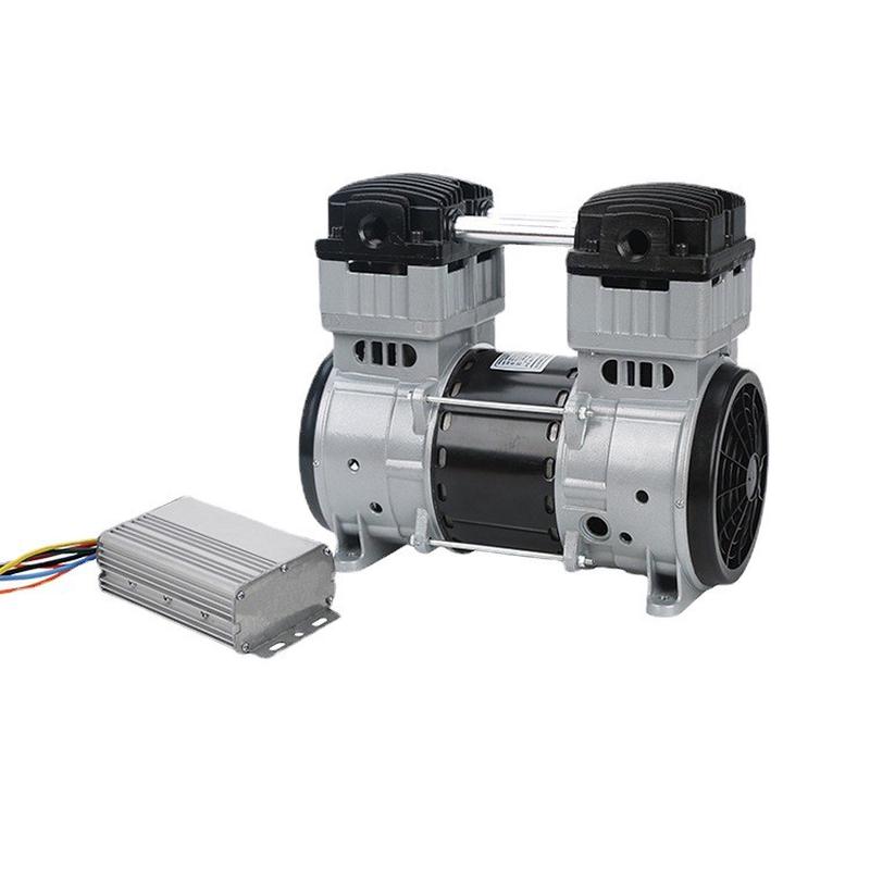 无刷直流电机驱动空压机静音无油小型车载空压机DC48V60V72V1500W