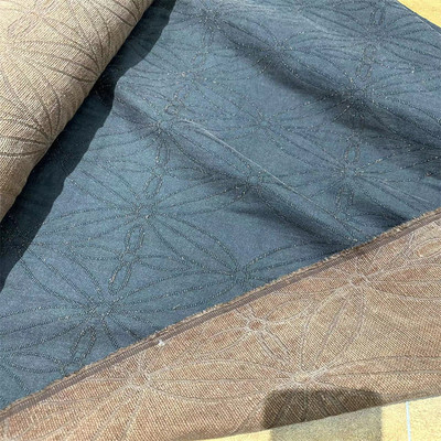 宝相花香云纱复古风柞蚕丝老料80姆米重磅桑蚕丝面料服装丝绸布料