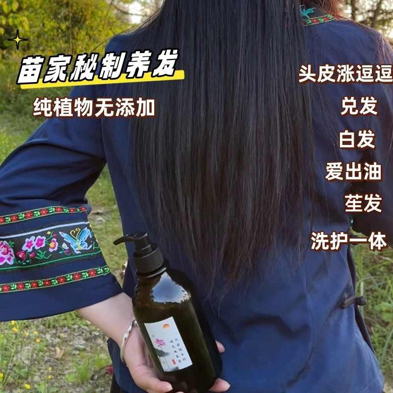 纯手工洗护纯中药洗发水侧柏叶皂角草本植物纯天然无硅油洗发露