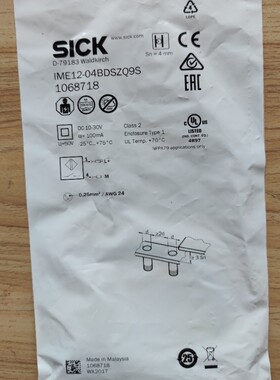 热销sick接近开关电感式ime12-04bdszq9s