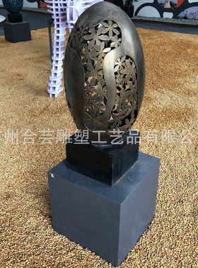 园林景观图片设计户外大型厂家落地装饰品摆设镂空圆球形广场雕塑