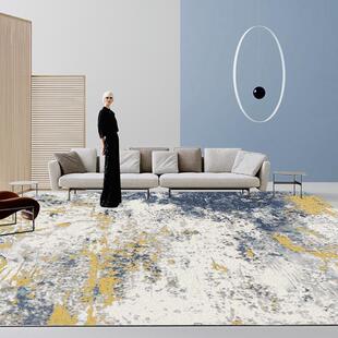 【批发】渲染水墨轻奢地中海样板间客厅茶几地毯卧室床边地毯地垫