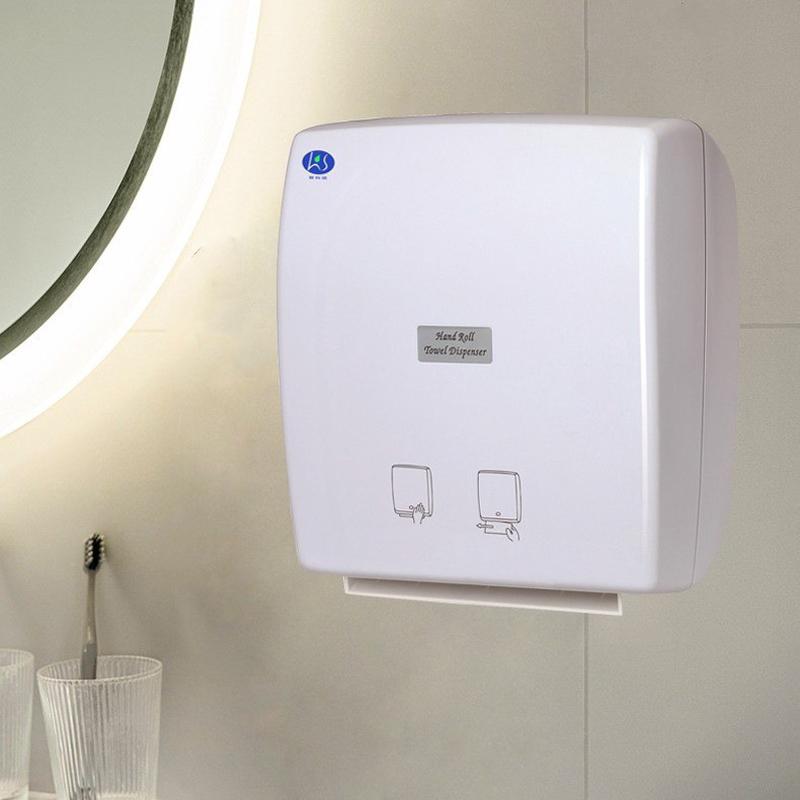 热销lks壁挂式自动抽纸盒商用安装打孔大盘纸巾盒现代简约防水防