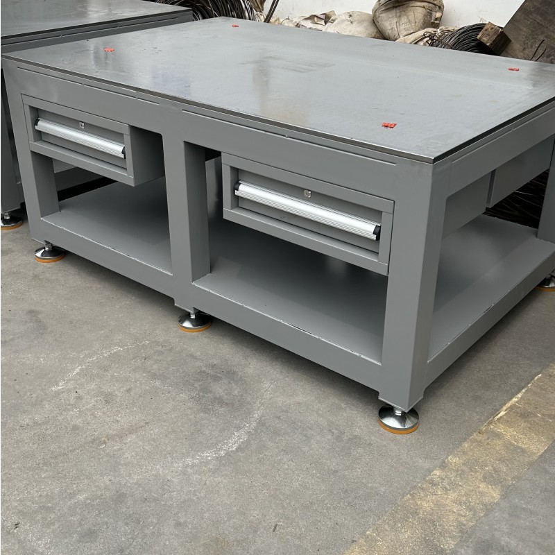 钳工工作台重型钢板桌工厂车间模具维修装配组装工作台钳工操作台