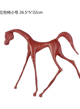 新中式欧式简约骏马镂空意境几何摆件样板房售楼处软装饰品摆设